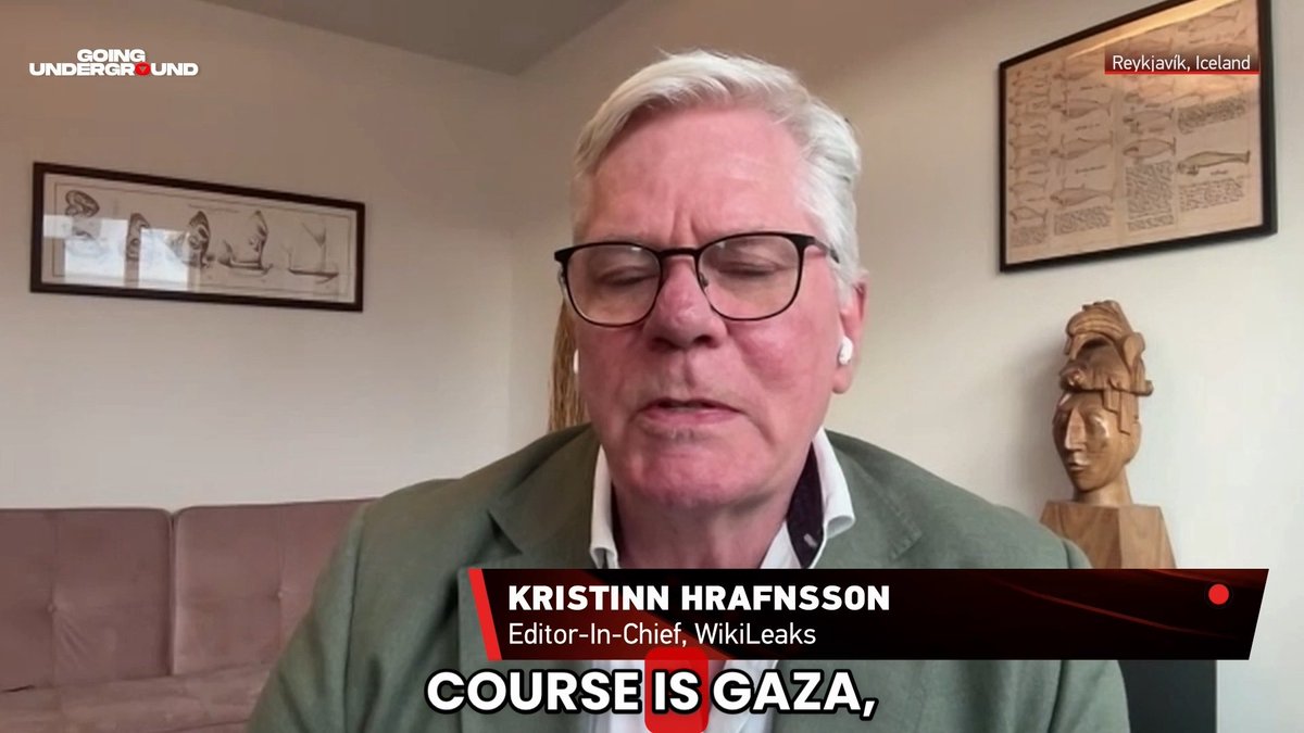 ‘Israel is the MOST DANGEROUS country in the world today.’ —Kristinn Hrafnsson, Editor-in-Chief of WikiLeaks ‘The state of journalism today is bleak, the worst spot of course is Gaza, where very brave people have been sacrificing their lives literally and have been targeted and killed and assassinated for trying to get the truth out on the genocide… We are facing a nation [Israel] there which is committing a most horrendous crime before our eyes and is dictating the empire into wars. In my mind, the most dangerous country in the world today. So we should maintain our focus on that front. And journalism is under attack, if we continue on that front, that is undisputable. And quality journalists, those who actually are true to the spirit of true journalism, are being marginalised, pushed to the fringe, or silenced. That is still going on and that needs to be addressed.’ Watch the full interview in the quoted post below 👇 WikiLeaks Kristinn Hrafnsson