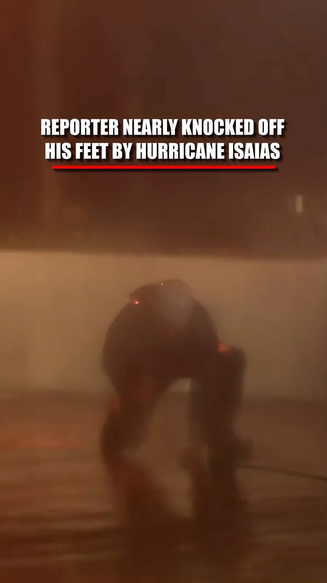 WATCH: FOX Weather's Robert Ray fights to stay on his feet as Hurricane Isaias' powerful winds slam Florida during landfall.