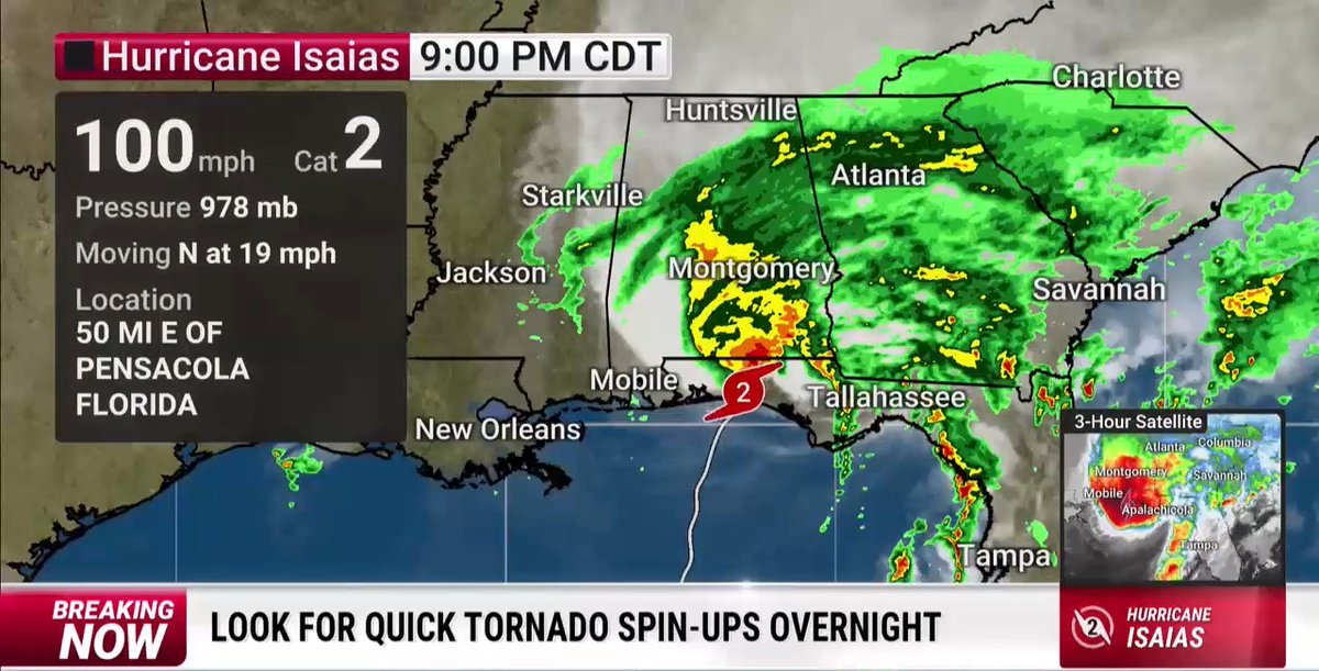 Hurricane Isaias made landfall in Florida as a Category 2 storm. Now, heavy rain and gusty winds bring more power outage risks to Alabama: