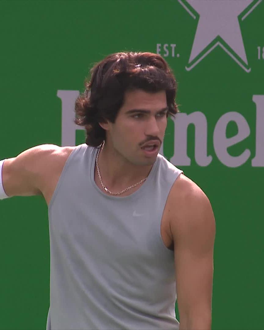 Moustache Carlos ✂️ How do we like it? 🤔 Carlos Alcaraz #RolexShanghaiMasters