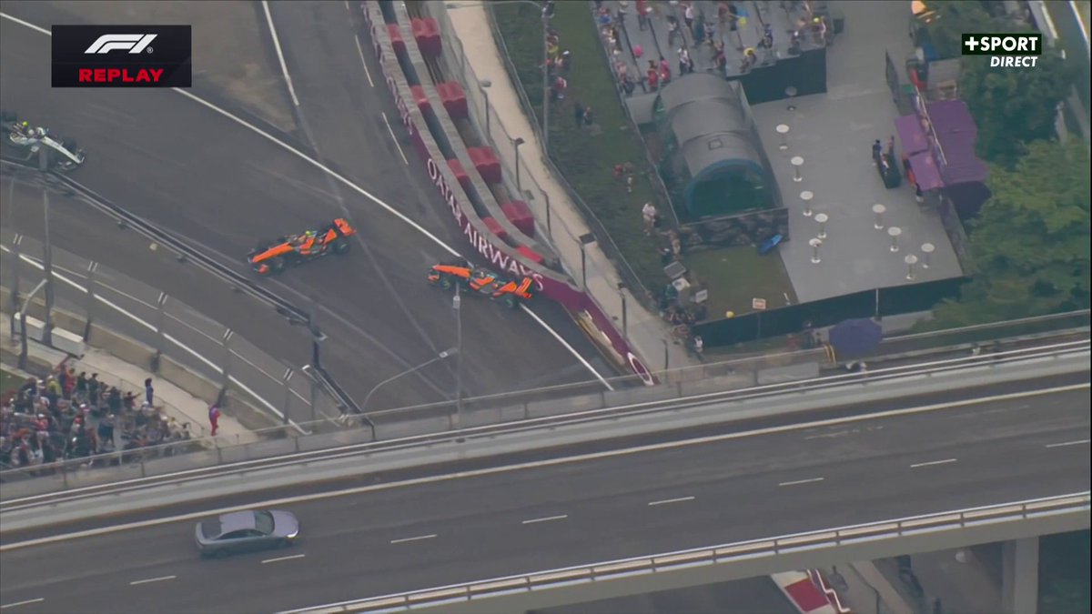 CATASTROPHE POUR LES MCLAREN 🤯 Oscar Piastri au tapis dans le dernier tour ! Le #SingaporeGP est à vivre en direct gratuitement sur l'Application CANAL+ 🇸🇬 #F1