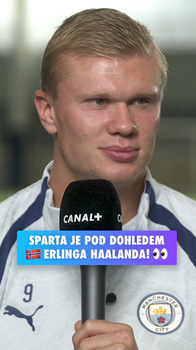 🇳🇴 Erling Haaland pozorně sleduje výkony AC Sparta Praha! 🤖👀 #canalplussport #premierleague