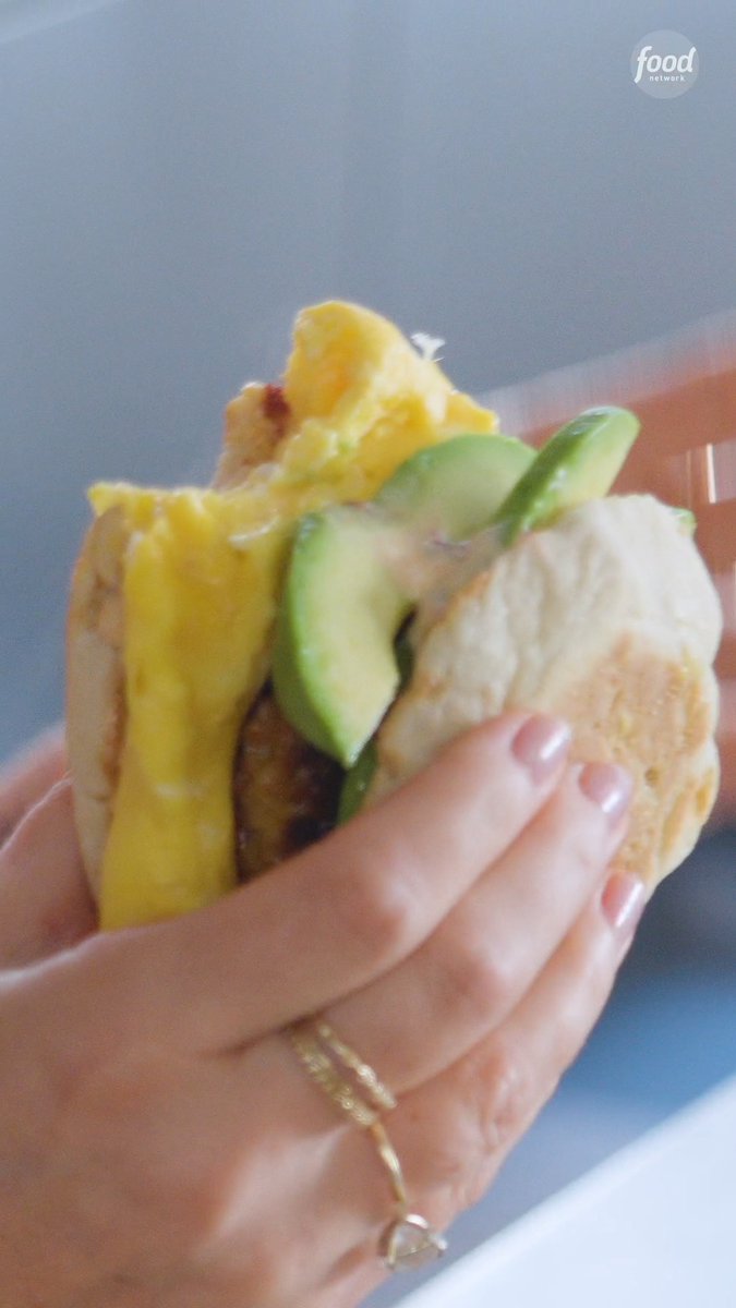 Your breakfast plans just went 📈 📈 thanks to @chefbrookew's Chorizo, Egg and Cheese Breakfast Sandwiches! See what element of surprise Brooke brings to #BobbysTripleThreat Tuesday at 8|7c.