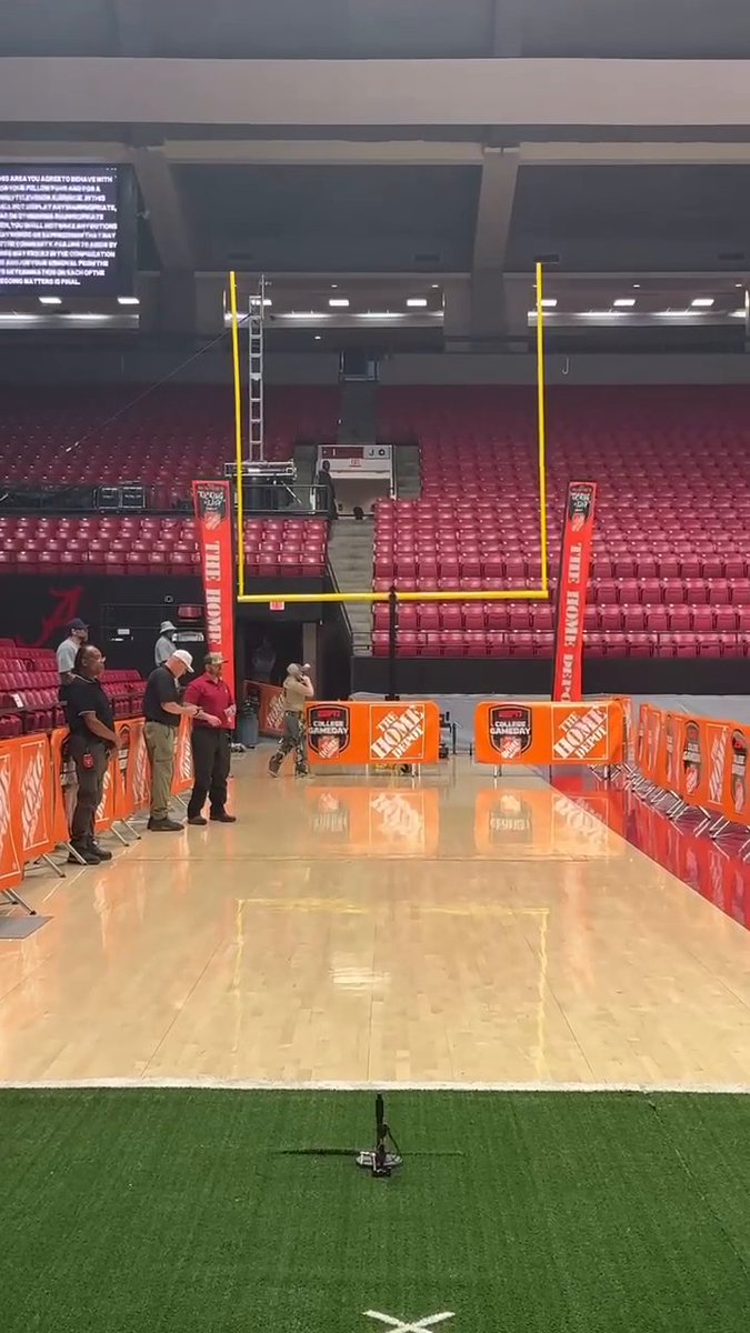 .Pat McAfee's 'Kicking is Easy' contest INDOORS 😯