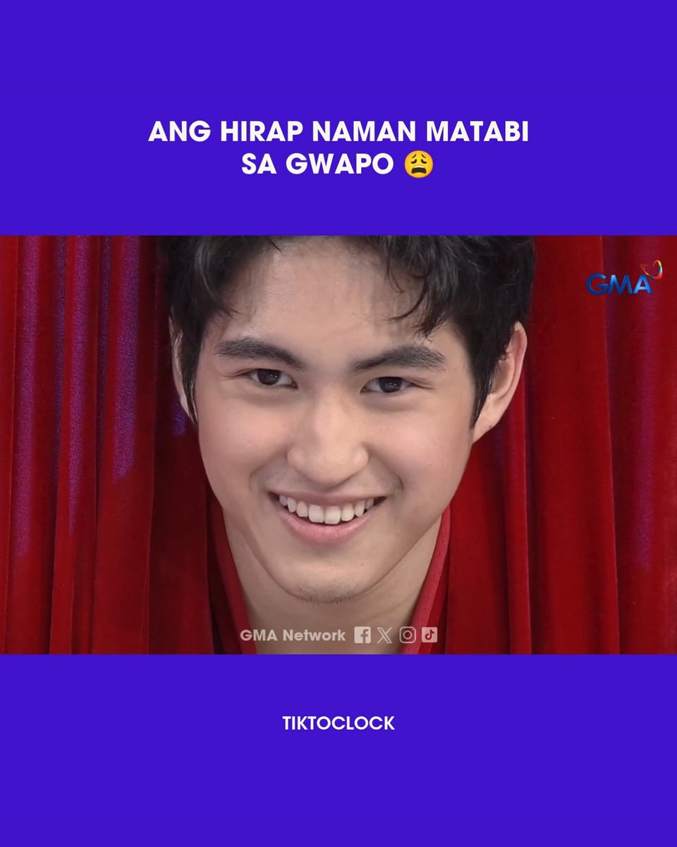 Ganito pala struggles kapag katabi mo gwapo. 💀 #KapusoFeels #TiktoClock #AntonVinzon For more Kapuso Feels, visit: