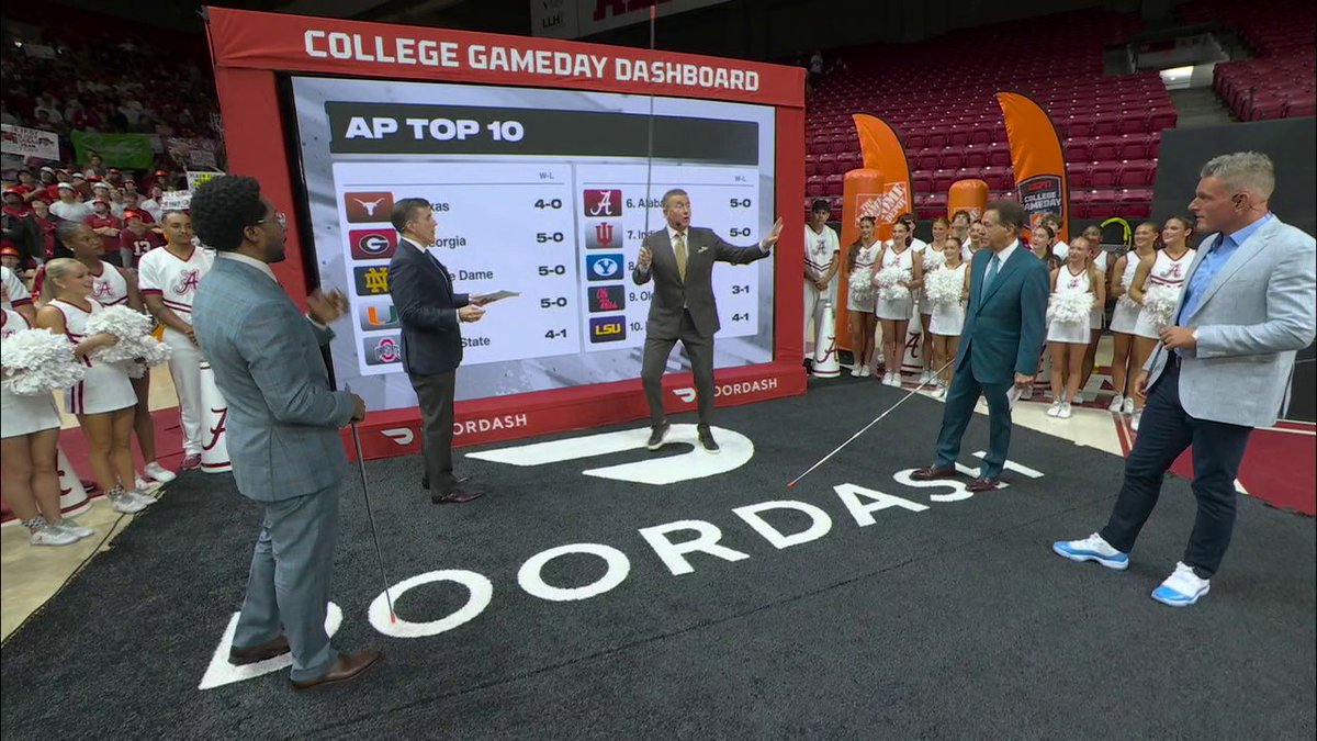 Kirk: "Whoa, whoa, whoa, say that again." Coach Saban: "I agree with you on that." Kirk Herbstreit had to do a double take when Coach said that he agreed Miami is the best team in the country up to this point 😅