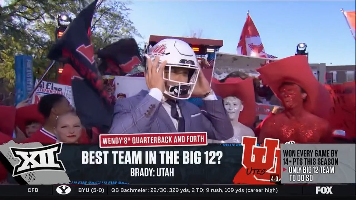 .Brady Quinn ainโt lookinโ bad in that ๐งโผ๏ธ #GoUtes | #RSNB | FOX College Football