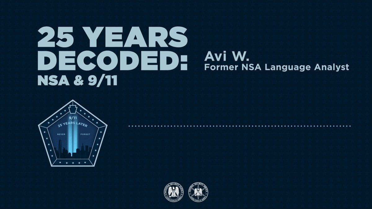 Contribution and impact: In our "25 Years Decoded: NSA & 9/11" series, Avi shares his story of contributing to the response. Learn more. #25YearsDecoded #NSAstories #WeWillNeverForget