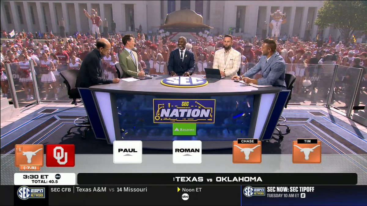 THE PICKS ARE IN‼️ The SEC Nation crew make their picks for the Red River Rivalry 🤠