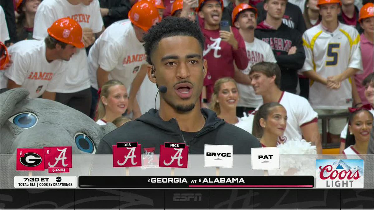 "I think [Keelon Russell's] super special, so of course, Roll Tide!" Never a doubt on who Bryce Young was rockin' with tonight!