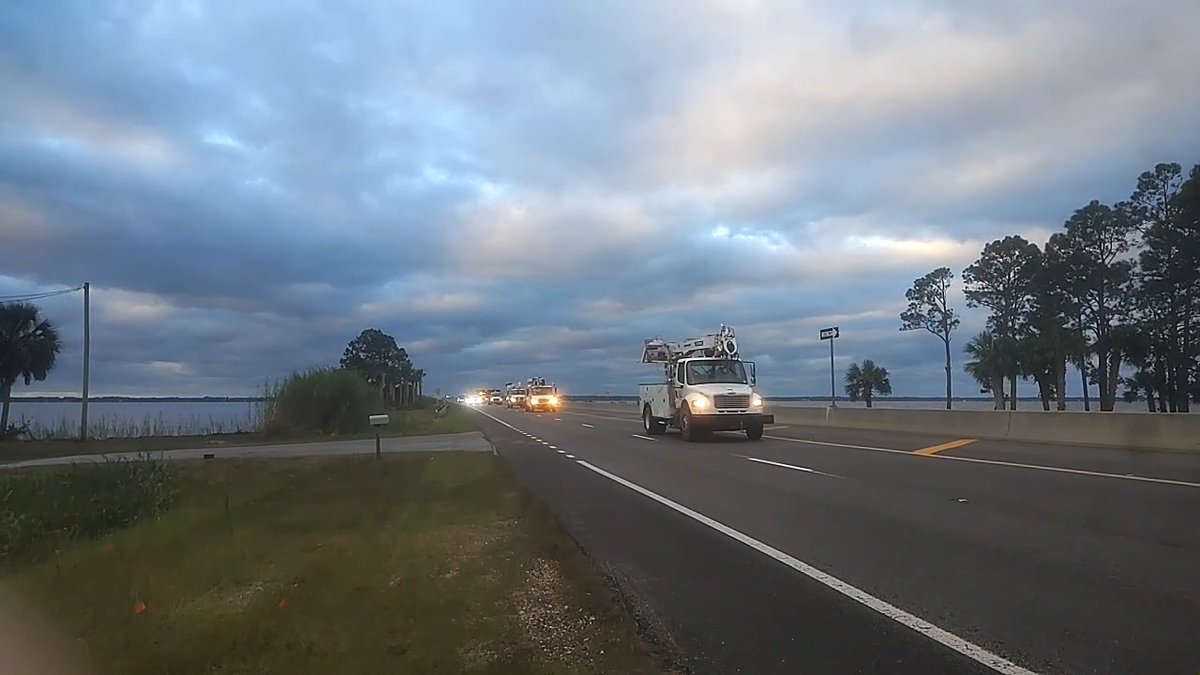 Early this morning, FDOT and FHP escorted Florida Power & Light teams to advance power restoration efforts across areas impacted by Hurricane #Isaias. As FDOT continues our mission during the recovery process, we are happy to lend a hand wherever needed, working alongside our partners to serve our communities!