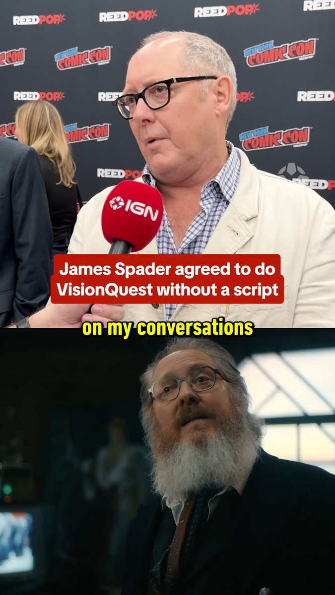 James Spader agreed to return as Ultron after discussing the trajectory of VisionQuest with showrunner Terry Matalas. #NYCC
