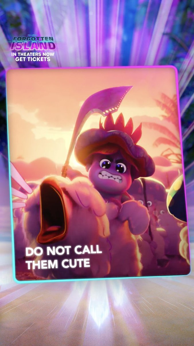 GET OVER HERE YOU LITTLE CUTIE!! 😍 Forgotten Island is NOW PLAYING only in theaters - get tickets now: