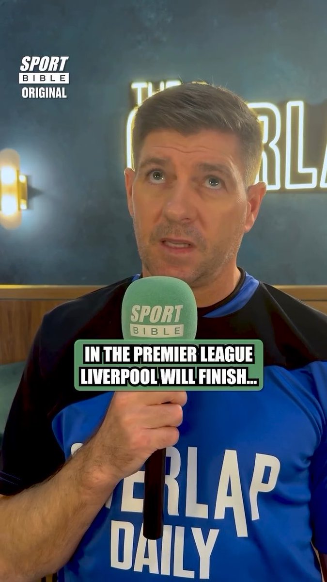 Steven Gerrard plays finish the sentence 🗣️ Liverpool will finish … in the Premier League this season 👀🔴 🎥 SPORTbible
