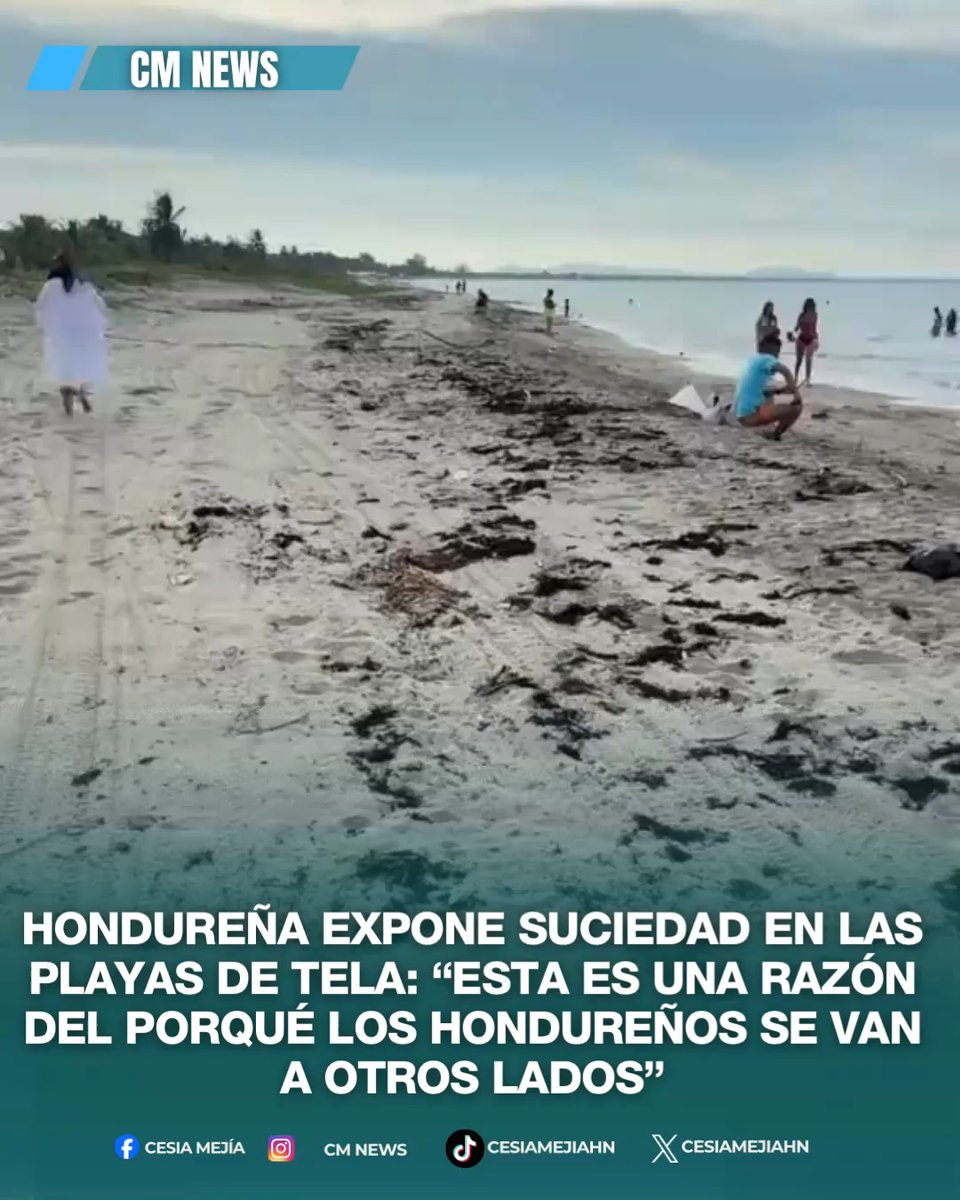 ➪Una hondureña expone la suciedad en las hermosas playas de Tela en Atlántida, la catracha señala que esta es una razón por la que los hondureños prefieren irse a vacacionar a otros lugares. Tanto los turistas como las autoridades quedan evidenciados que no cuidan las maravillas naturales que tenemos en el país, lamentable. #honduras #lifestyle #cmnews #noticias Video cortesía: Bora Bora Boutique