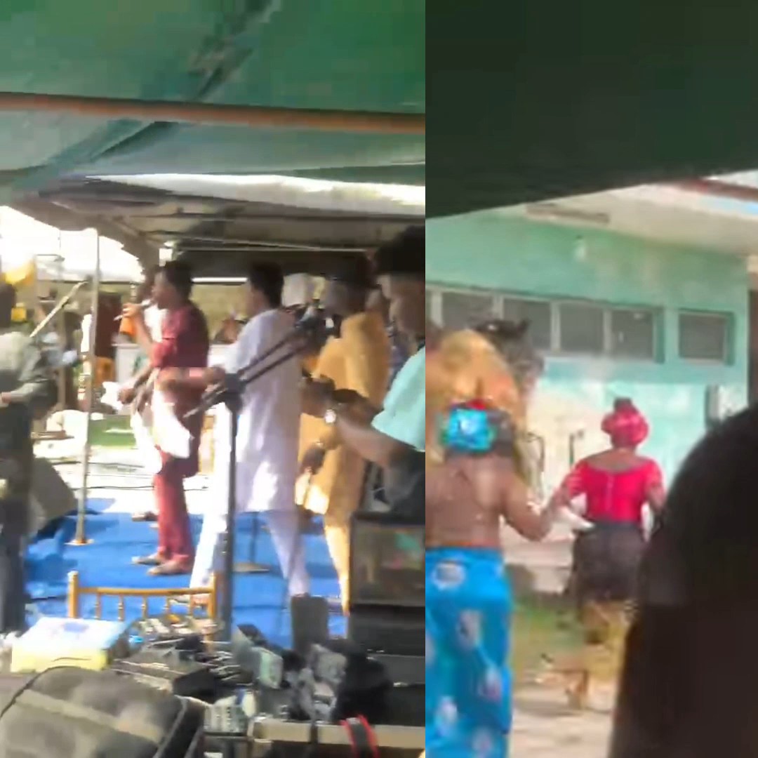 Drama today in Warri, Delta State, as wedding guests engaged in a prayer battle after bees 🐝suddenly invaded the reception venue and began chasing people around.