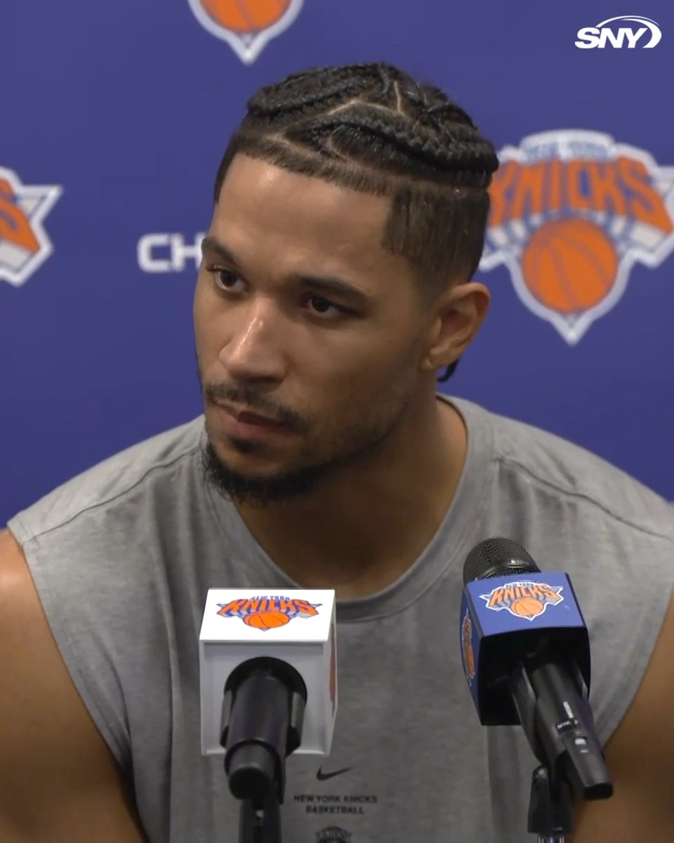 "It's tough to replace someone like that. Obviously, an amazing rebounder, amazing defensive player. Drum, he gives you a different look. Offensively, a way better passer than I thought he was. He's extremely light on his feet, obviously can knock down shots." Josh Hart talks about the "different look" Andre Drummond gives the Knicks and the team replacing Mitchell Robinson:
