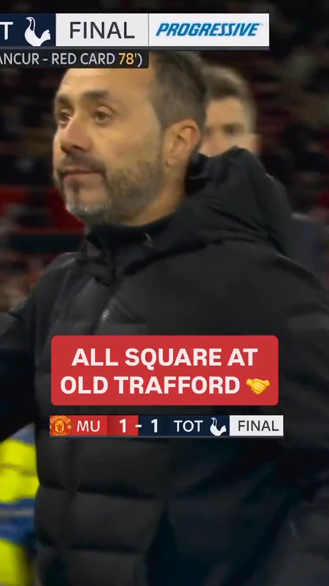 A stunned Old Trafford looks on as Man United and Spurs split the points.