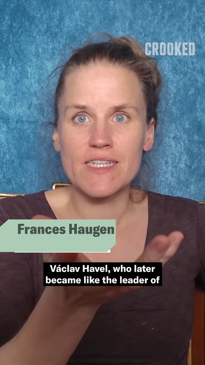 Facebook whistleblower Frances Haugen: " What is the power of the powerless? Choosing to not harm other people, choosing to not participate in telling lies, choosing to live fully."
