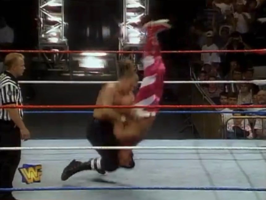 June 1, 1996: Hunter Hearst Helmsley hits Pedigree on jobber Marty Garner, nearly paralyzes him