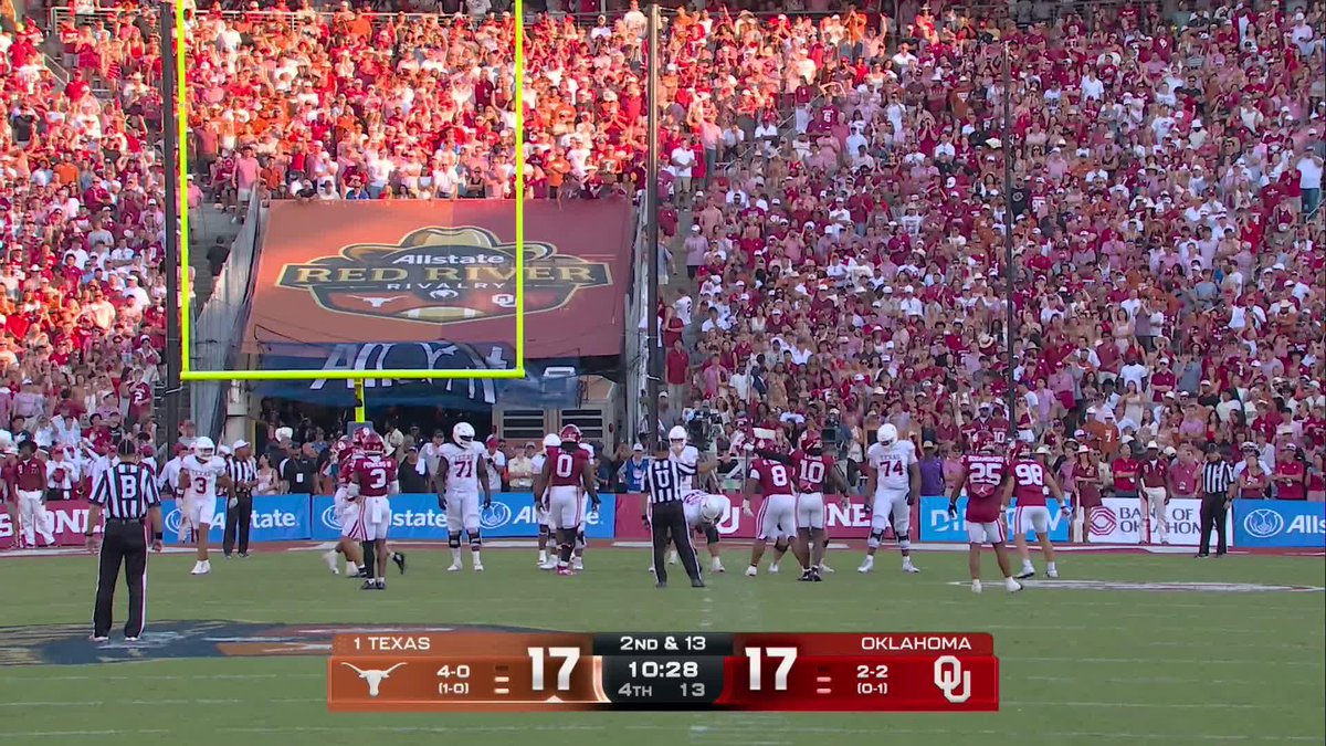 ARCH THROWS A PICK-SIX AND THE SOONERS TAKE THE LEAD‼️ Watch now on ABC and the ESPN App
