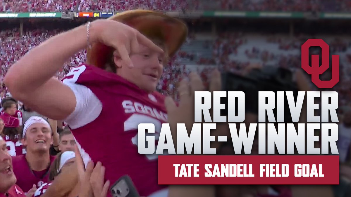 SANDELL WRITES HIS OWN CHAPTER IN RED RIVER LORE 😤 Oklahoma Football x 📺 ABC