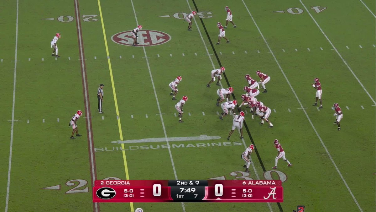 The Dawgs force the fumble on Keelon Russell early 😯 Watch Georgia-Alabama NOW on ABC and the ESPN App 🍿