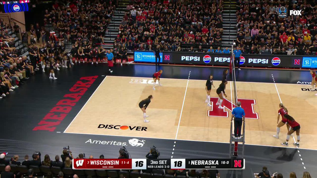 SEASON HIGH 19 KILLS FOR HARP TO END IT. 😤 Huskers WIN!! #GBR