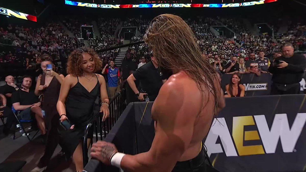 One selfie too many for the AEW National Champion 😳 Watch #AEWCollision Grand Slam France on TNT & HBO Max