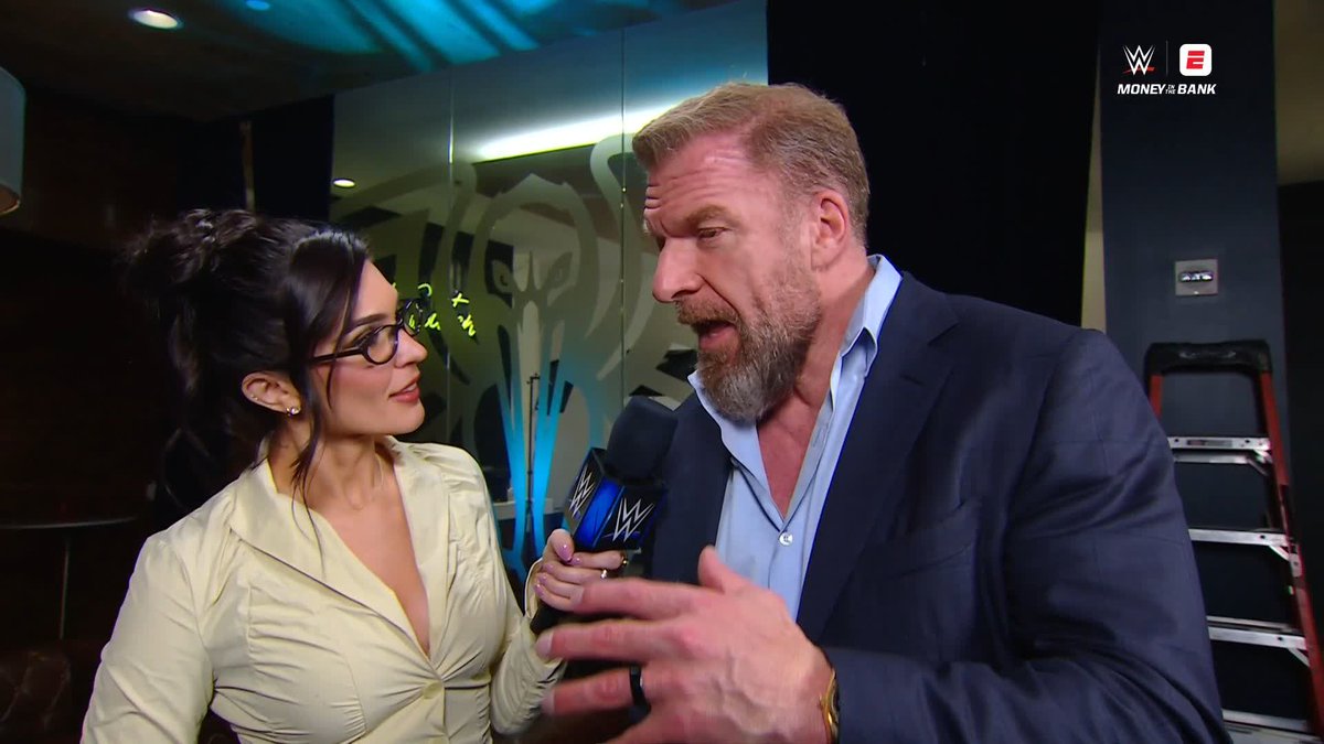 Not the headset hair 😂 Cathy Kelley | Triple H
