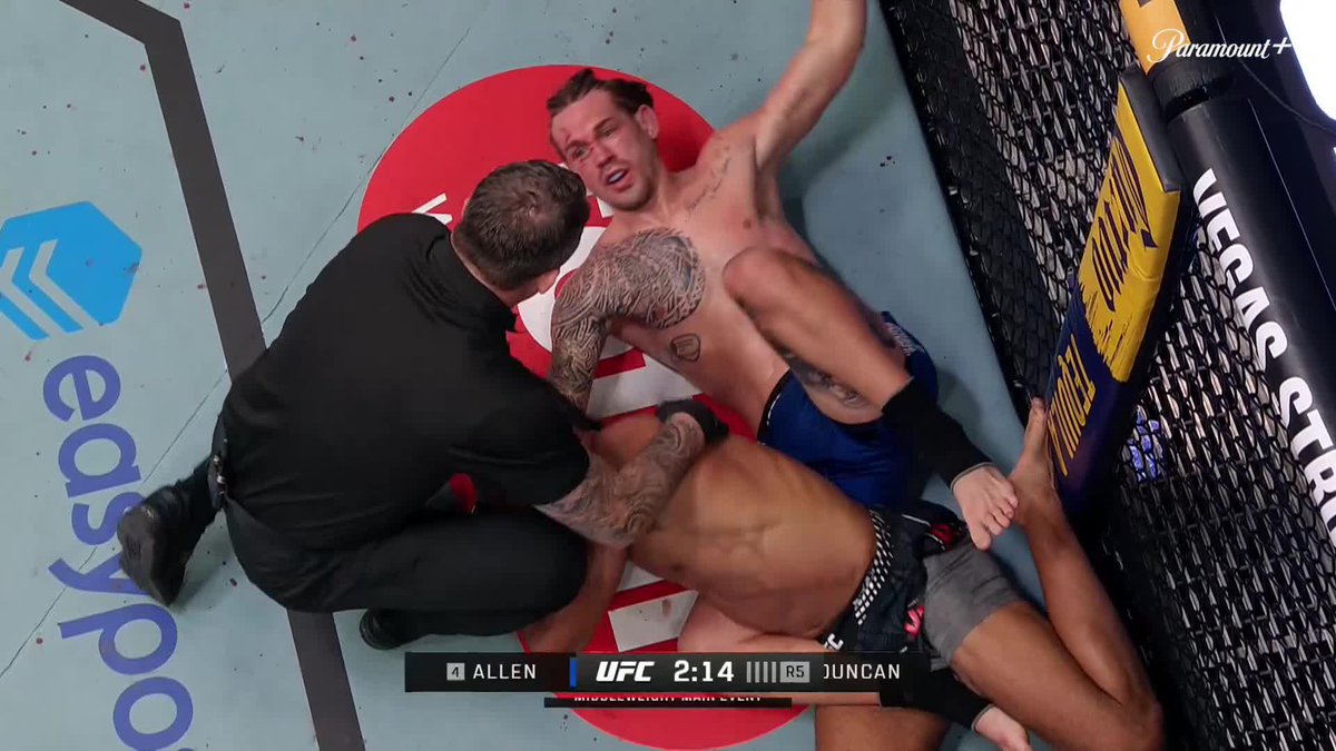 BRENDAN ALLEN REAR NAKED CHOKE TO DEFEAT CLD 🥶 #UFCVegas122