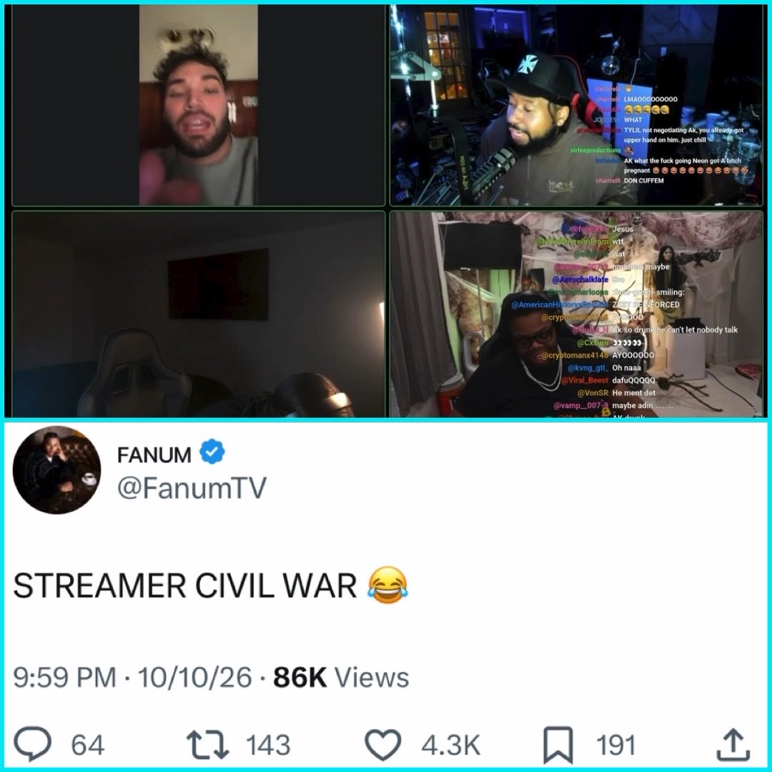 The streamer civil war is brewing 👀 which side are yall on ?