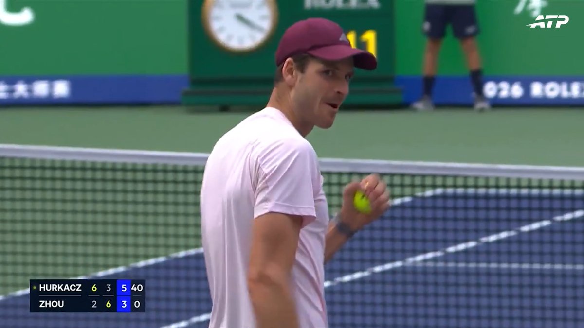 Shanghai specialist 🔥 Hubert Hurkacz makes it nine straight wins in Shanghai to reach the fourth round. Rolex Shanghai Masters | #RolexShanghaiMasters