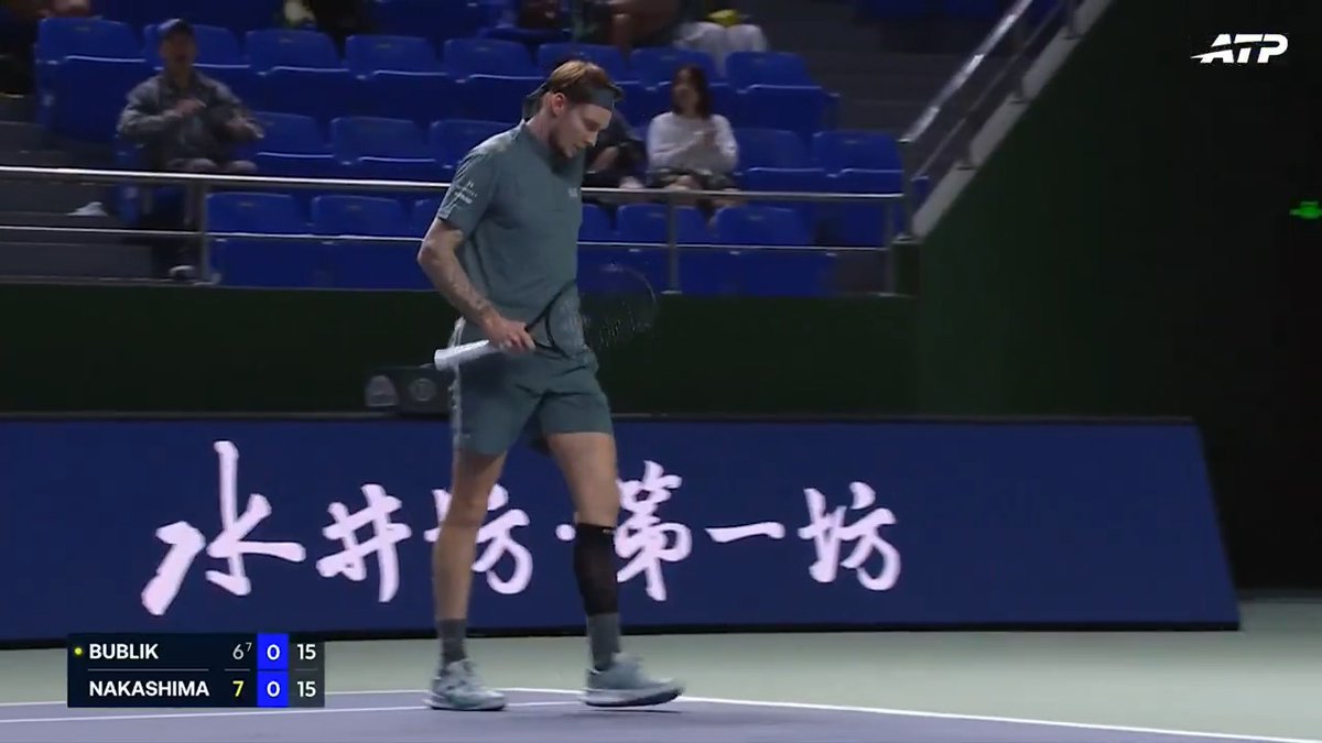 Against the grain ↩️ Alexander Bublik | Rolex Shanghai Masters | #RolexShanghaiMasters