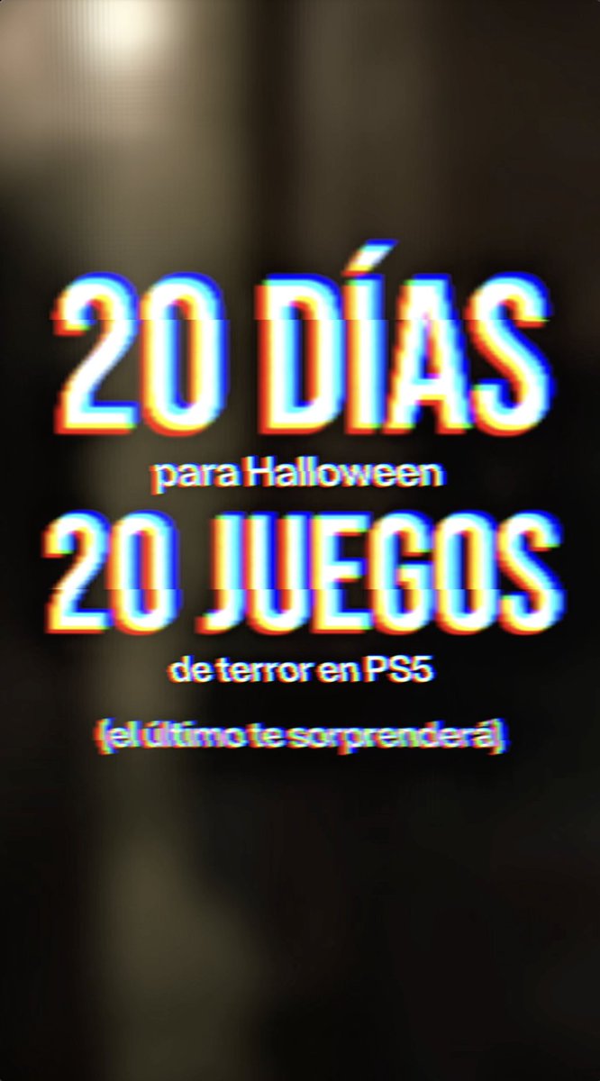 20 DÍAS 🗓️ 20 JUEGOS 🎮 Faltan solo 20 días para la noche mas terrorífica y divertida del año. Te recomendamos 20 juegos de terror imprescindibles: retro, survival, acción... para todos los gustos. Cuéntanos tu favorito 💬
