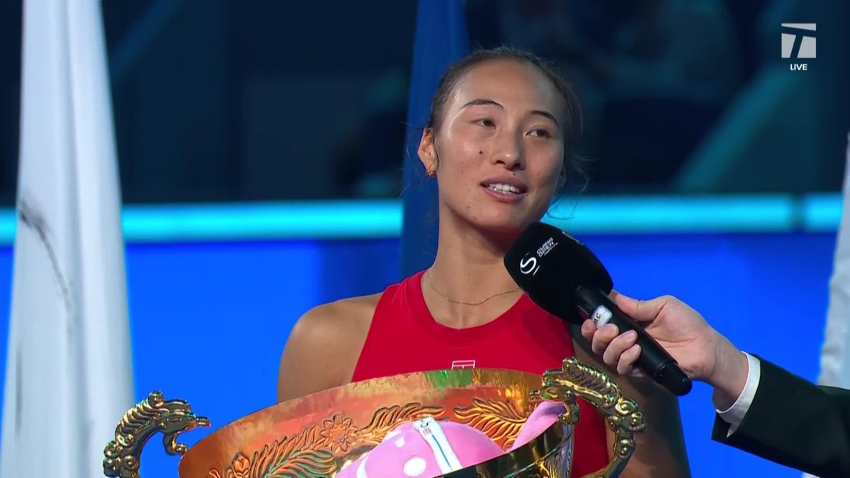 All the hard work has paid off 👏 Zheng Qinwen speaks as the 2026 Beijing champion 🎤 #ChinaOpen