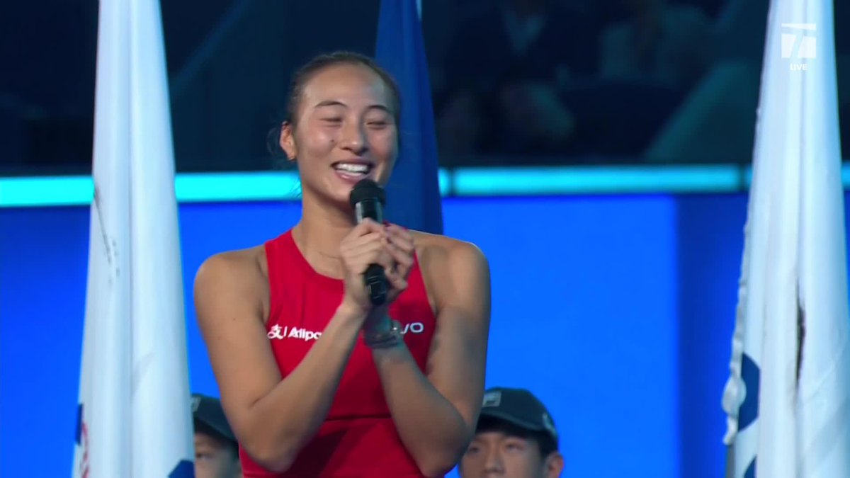 A little post-victory karaoke from Qinwen 😂🎶 #ChinaOpen