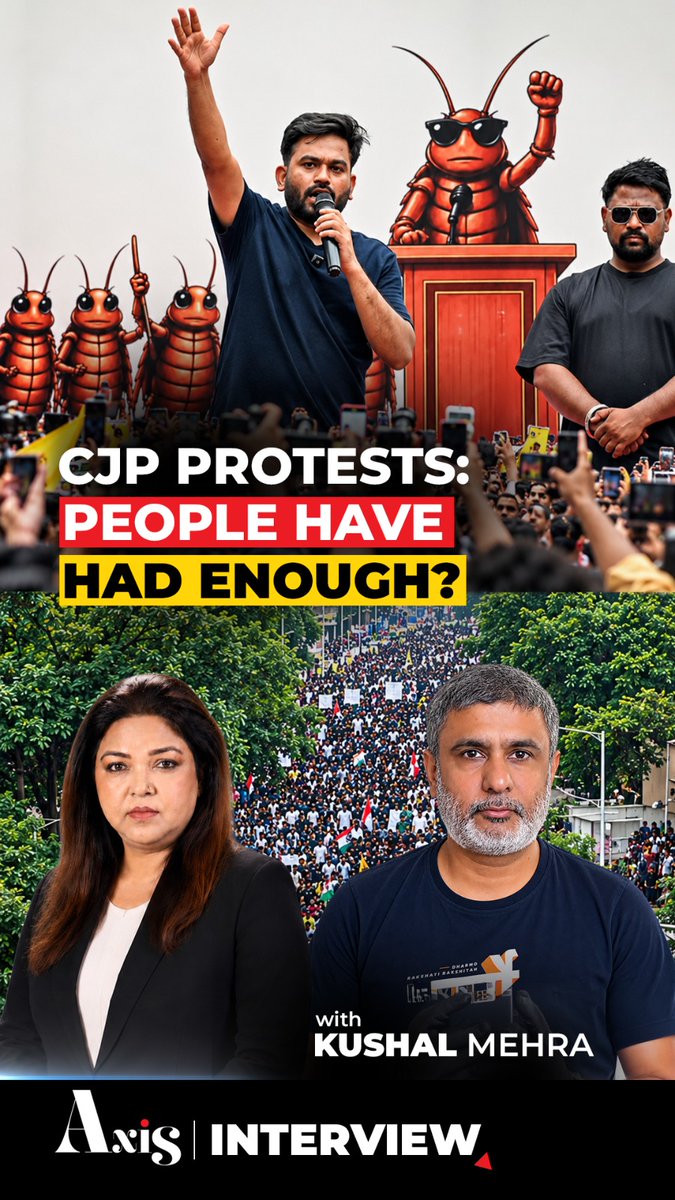 'People Fed Up With CJP Protests': Kushal Mehra On Protest Crackdown, Anarchy On Streets “A section of people are genuinely fed up with CJP protests,” says podcaster Kushal Mehra, while discussing the group’s protest culture, the possibility of violence and the state’s decision to impose preventive detention. Aditi Prasad कुशल मेहरा Tune in for the full conversation here #CJP #KushalMehra #CJPProtests #Politics #PreventiveDetention