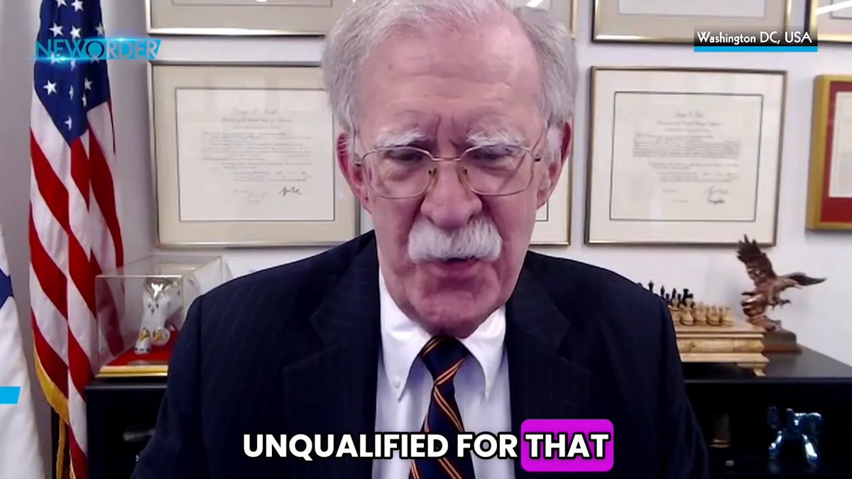 John Bolton vs Afshin Rattansi: Iran’s nuclear program 'Iran has been pursuing nuclear weapons for 35 years. It is absolutely true. And it's absolutely verifiable...' Tulsi Gabbard never should have been director of national intelligence. She's totally unqualified for that job. And the long-standing nature of the Iranian nuclear weapons programme was demonstrated by materials brought out by the Israelis in their raid on the archive in Tehran in the spring of 2018, documenting it way back to its origins.' -Ambassador John Bolton, Donald Trump's former National Security Advisor, on the latest episode of New Order. Watch the full interview in the quoted post below. 👇 John Bolton