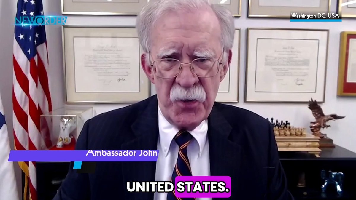 John Bolton: Russia🇷🇺-China🇨🇳 axis is a SERIOUS strategic threat 'You're talking about Trump rather than the United States. Trump is an aberration. There's no doubt about it. We don't need to see any more presidents like that. So it's a question, unfortunately, as it is for many countries around the world, of gritting your teeth to get through it. I wouldn't rush into China's arms. Their interest in expanding their hegemonic capabilities all around their Indo-Pacific is very real and in close relationship with Russia, where they already have a partnership without limits, and we're seeing the effect of that in Ukraine right now. So this combined threat of the China-Russia axis is a serious strategic issue, and not one that declarations from these diplomatic conferences are going to change.' -Ambassador John Bolton, Donald Trump's former National Security Advisor, on the latest episode of New Order. Watch the full interview in the quoted post below. 👇 John Bolton