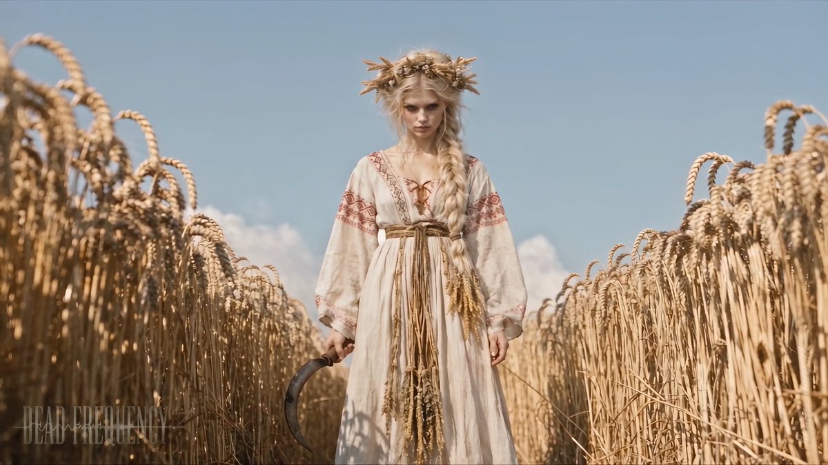 Song and music video Inspired by the Slavic Południca - the Noonwraith, a female field demon who embodied the deadly midday heat and sunstroke. Old folklore warned field workers never to remain in the fields at noon. If she found you there, she might trap you with riddles until madness or death. LADY MIDDAY A Dead Frequency Music Pictures