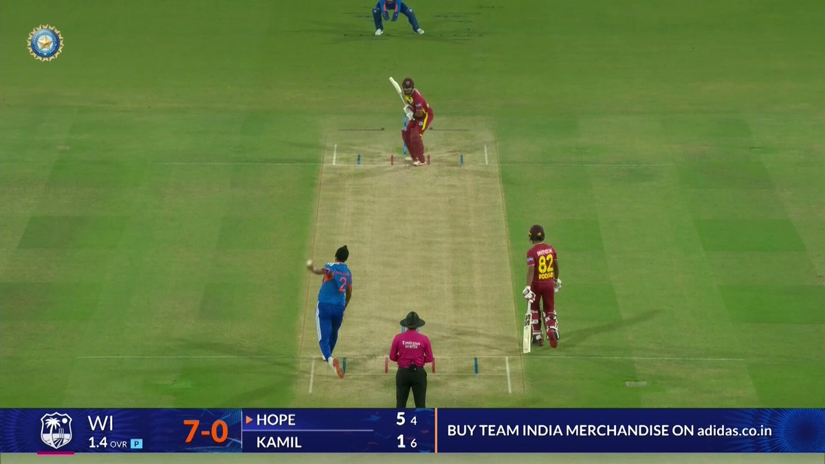Stumps Rattled x 2⃣ ✌️ Arshdeep Singh 🤝 Naman Dhir strike TIMBER 🎯 Updates ▶️ #TeamIndia | #INDvWI | Muthoot FinCorp ONE