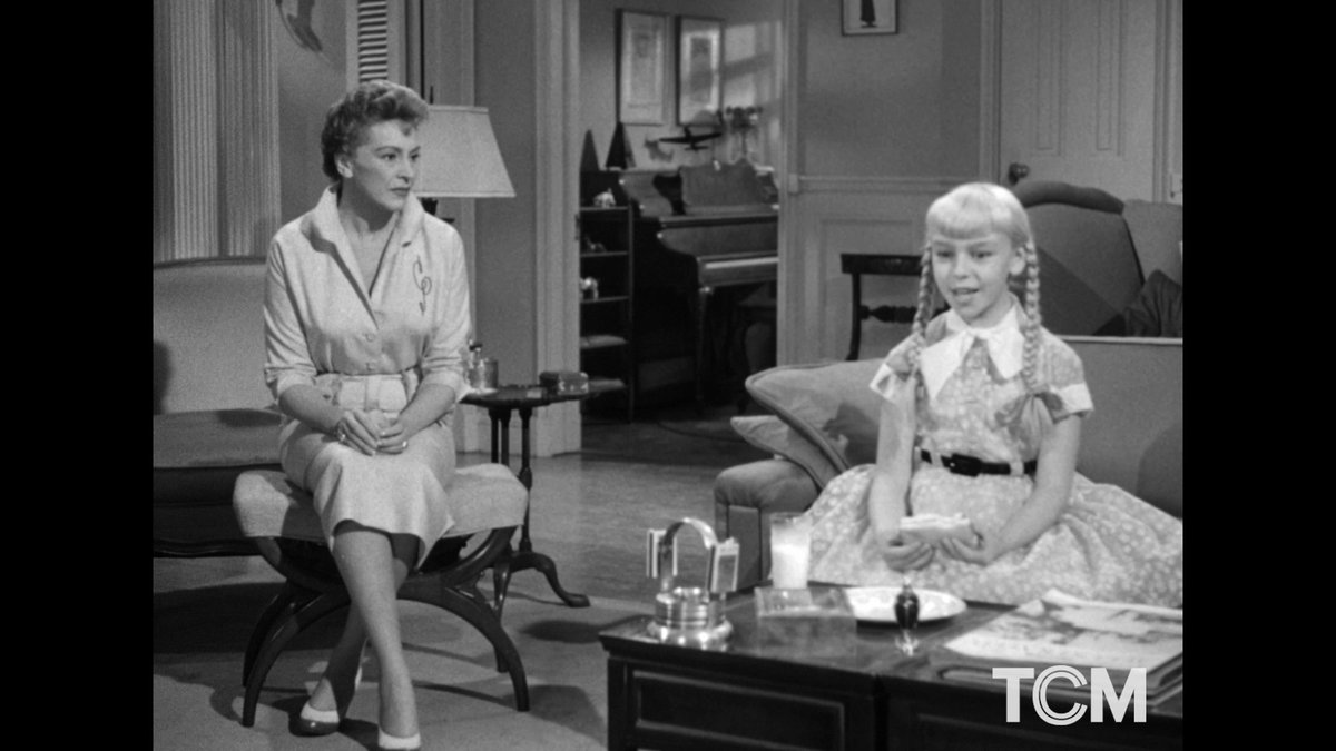 At age eight, Patty McCormack originated the role of fledgling serial killer Rhoda Penmark in the Broadway production of THE BAD SEED. Two years later she starred in the film and was nominated for an Oscar for Best Supporting Actress. See it today at 5:30pm ET.