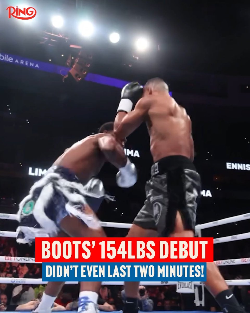 One year ago today, Jaron 'Boots' Ennis entered the junior middleweight division with a first-round KO vs Uisma Lima ๐ค