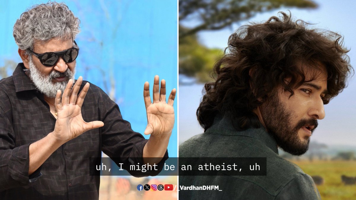 “I might be an atheist, but my respect for the epics is like nothing short of reverence. I really worship the dramatic content. Millions of Indians have the same kind of respect, so living up to that is a responsibility. I THINK WE ACHIEVED IT” - rajamouli ss #MaheshBabu | #Varanasi