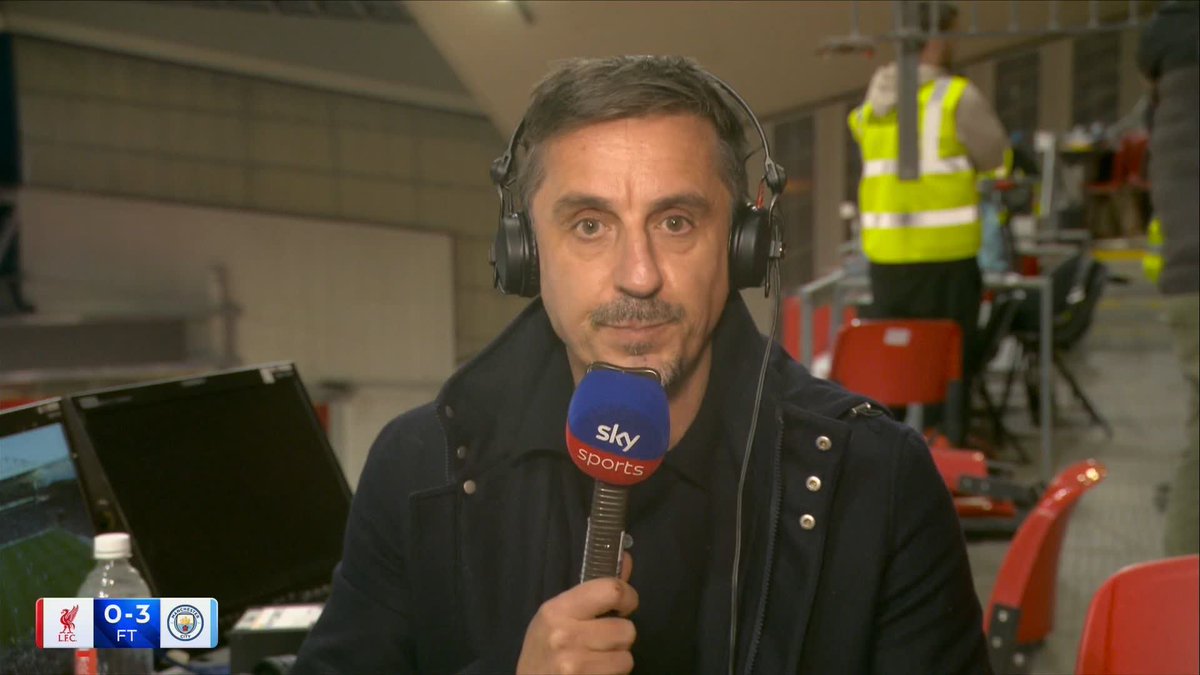 "This is really bad for the Premier League, and it's going to continue for a few months" Gary Neville's immediate reaction to Man City's win over Liverpool at Anfield.