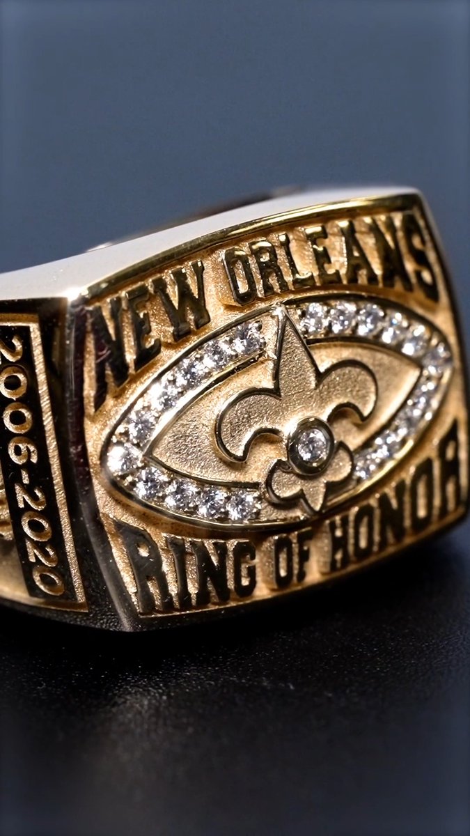 A ring for the newest member of the Saints Ring of Honor, Drew Brees. 🐐