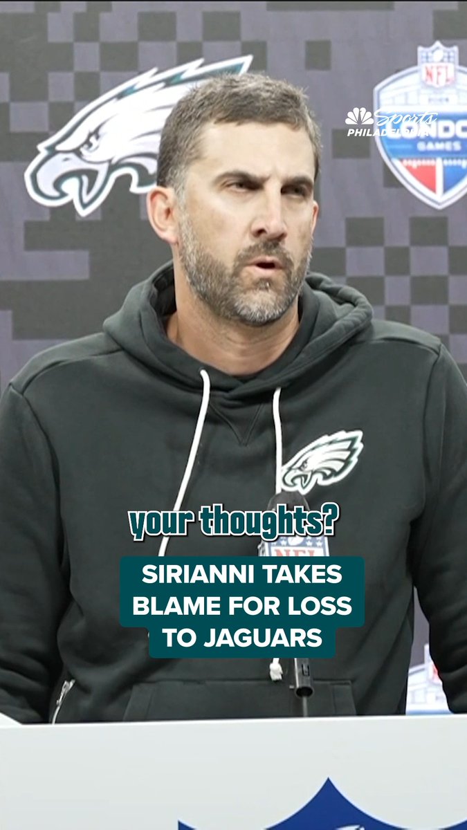 "I didn't make the right decision, and I lost us that game." Nick Sirianni on the Eagles' loss in London.