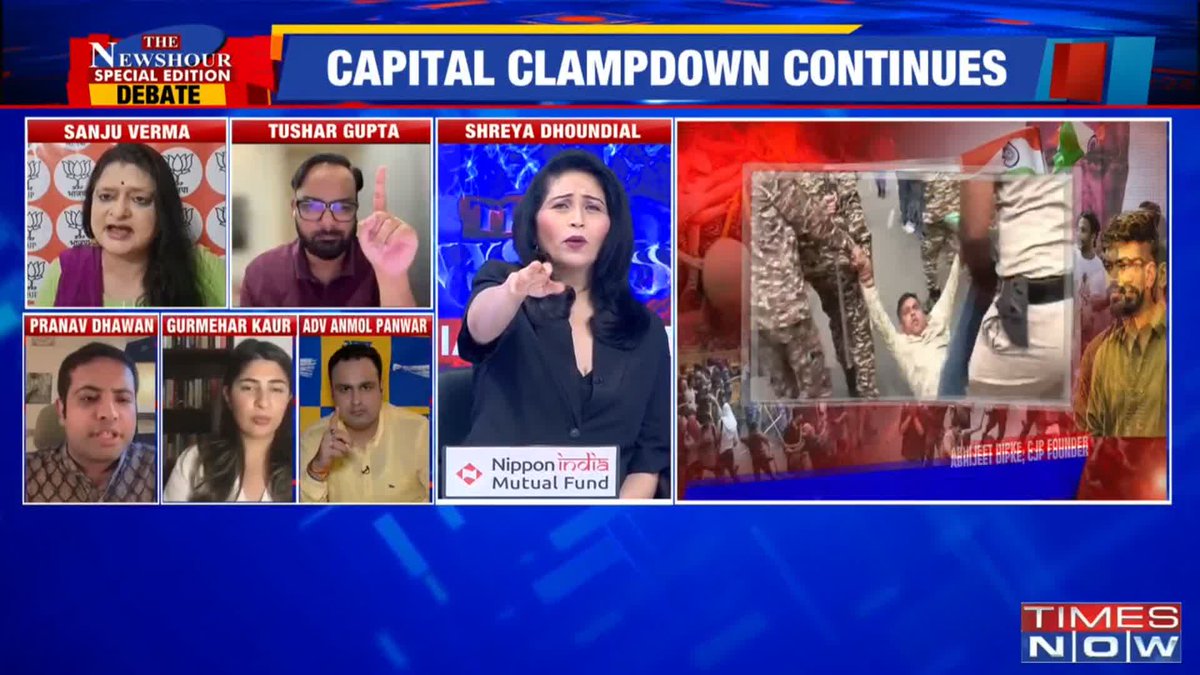 Gurmehar Kaur, now a Congress spokesperson, was dropping her usual world salad, using words like militia of the BJP, civil war, blah blah. I reminded her of that one line she said many years ago, and then she got triggered. Quite the meltdown.