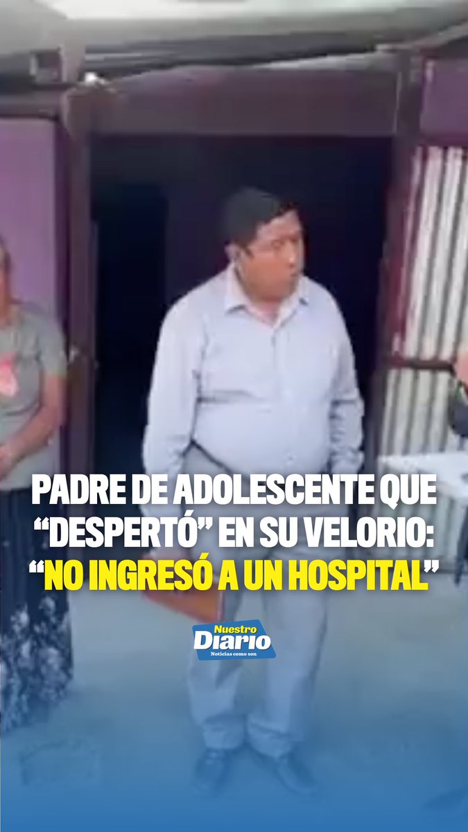 ⚰️🤔 PADRE DE ADOLESCENTE QUE “DESPERTÓ” EN SU VELORIO: “NO INGRESÓ A UN HOSPITAL” 🏥🤔 El padre de la adolescente que “despertó” durante su velorio en Sacapulas, Quiché, -identificado como un pastor evangélico de la localidad- relató que su hija perdió el conocimiento y que creyó que había perdido la vida mientras la trasladaba a un centro asistencial. Sin embargo, según su testimonio, decidió buscar una funeraria en lugar de llevarla a un hospital; además, aseguró que se enteró de que la joven había reaccionado cuando regresó a su vivienda, donde ya se encontraba el féretro. La familia atribuye lo ocurrido a un “milagro”, pero hasta el momento no se ha aclarado médicamente qué sucedió. #NuestroDiario, noticias como son. 📰 📹: TV SAC | #ComunidadND